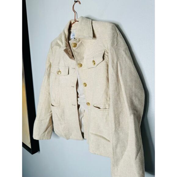 DEREK LAM 10 CROSBY Off-White Twill Wool Blend Jasper Utility Blazer Jacket sz 4 - Picture 7 of 13